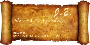 Járfás Enikő névjegykártya